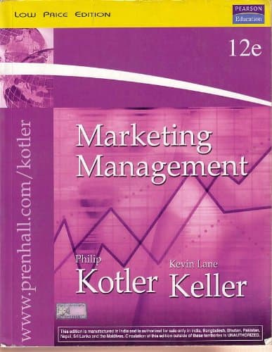 Pearson Marketing Management 12 Edition By Philip Kotler & Kevin L Keller
