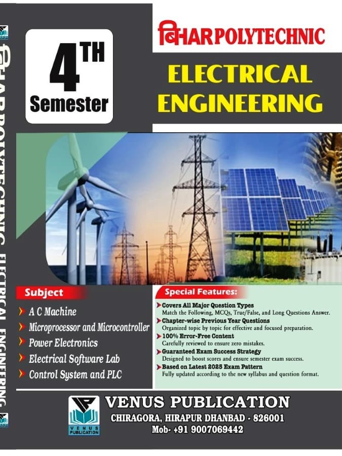 Concept Bihar Polytechnic Electrical 4th Semester Question Bank By Venus Expert Team