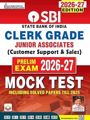 SBI Clerk Grade Mock Test Junior Associates Prelims Exam 2026 – 2027 Edition By Kiran Publication Expert Team
