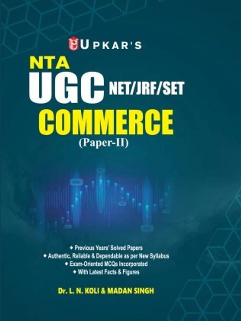 Upkar UGC NET JRF SET 2025 Commerce Paper 2 Guide With Previous Years Solved Papers By Dr L.N Koli and Madan Singh